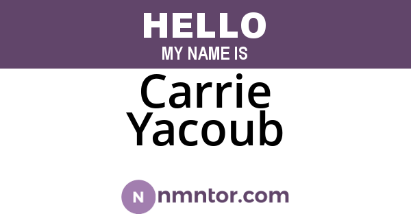 Carrie Yacoub