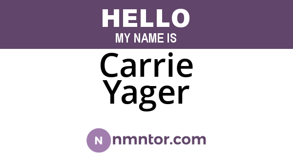 Carrie Yager