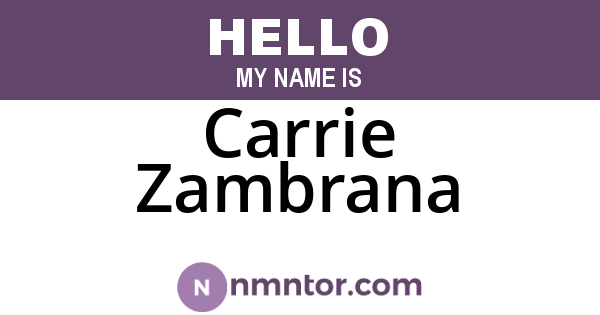 Carrie Zambrana