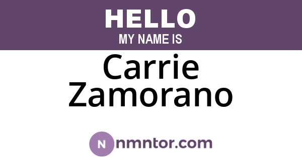 Carrie Zamorano