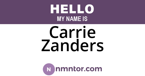 Carrie Zanders