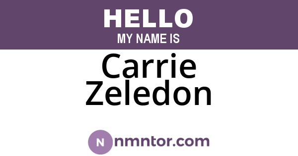 Carrie Zeledon