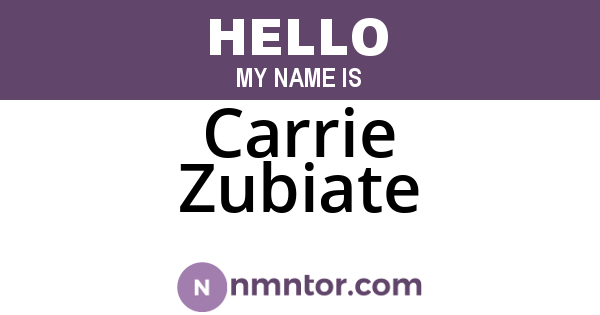 Carrie Zubiate
