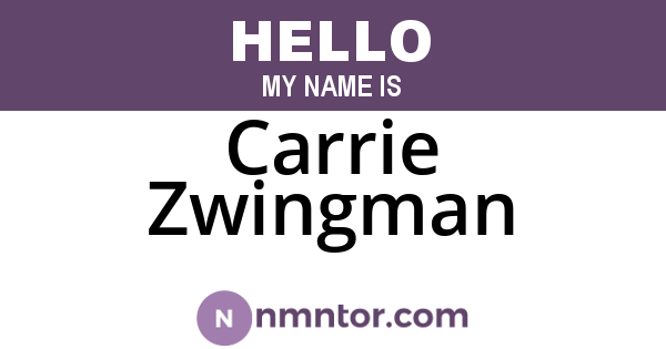 Carrie Zwingman
