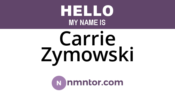 Carrie Zymowski