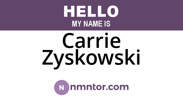 Carrie Zyskowski