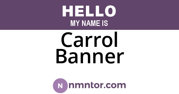 Carrol Banner