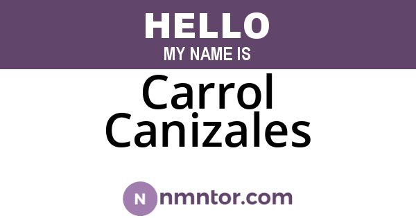 Carrol Canizales