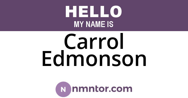 Carrol Edmonson