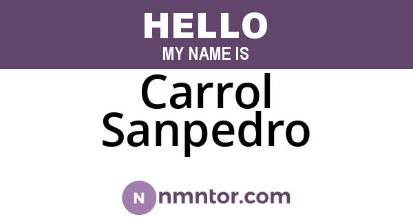 Carrol Sanpedro