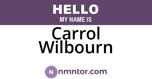 Carrol Wilbourn