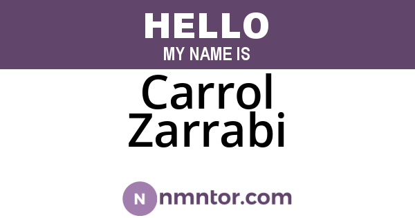 Carrol Zarrabi