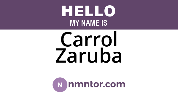 Carrol Zaruba