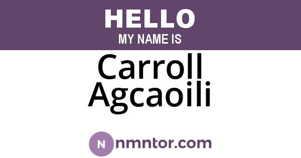 Carroll Agcaoili