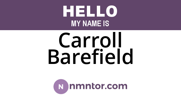 Carroll Barefield