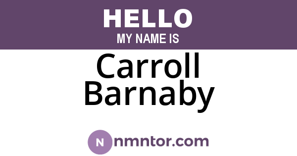 Carroll Barnaby