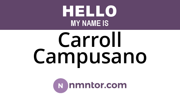 Carroll Campusano
