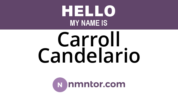 Carroll Candelario