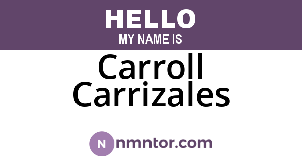 Carroll Carrizales