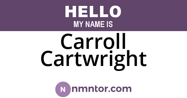 Carroll Cartwright
