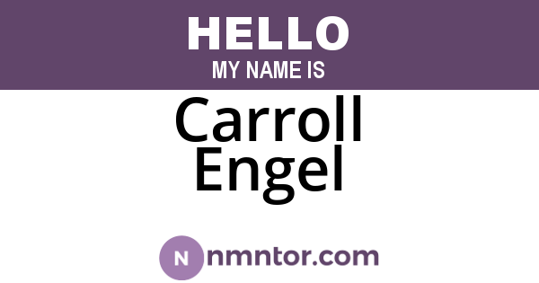 Carroll Engel