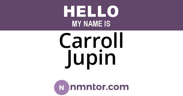 Carroll Jupin
