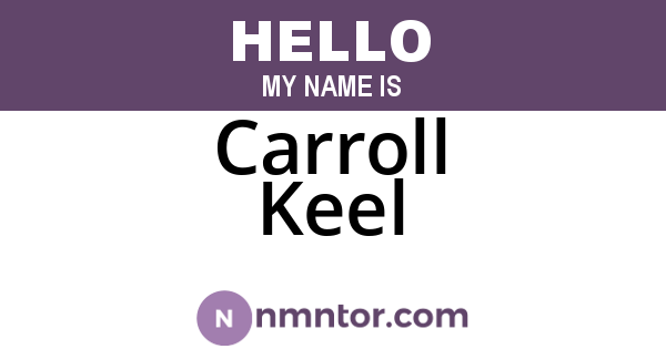 Carroll Keel