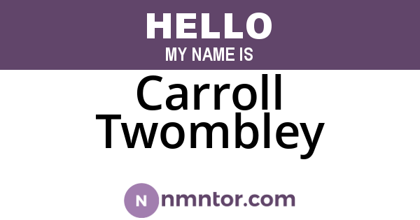 Carroll Twombley