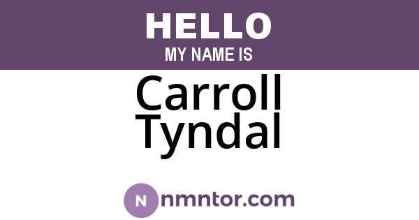 Carroll Tyndal