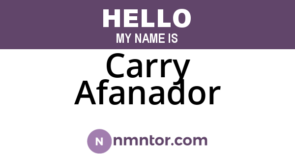 Carry Afanador