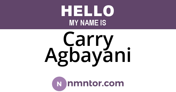 Carry Agbayani
