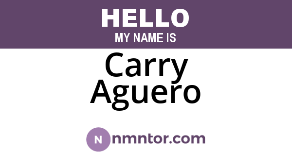 Carry Aguero