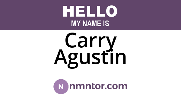 Carry Agustin