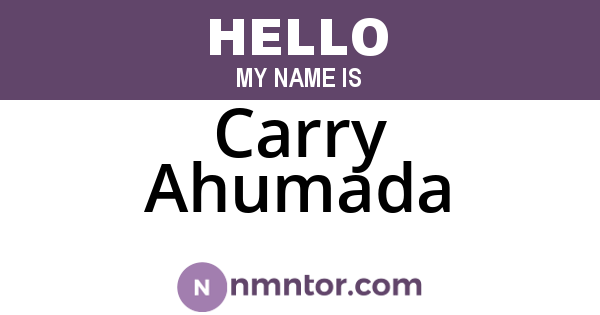 Carry Ahumada