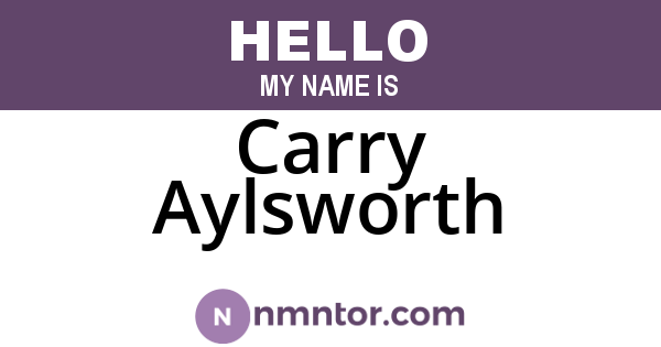 Carry Aylsworth