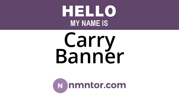 Carry Banner