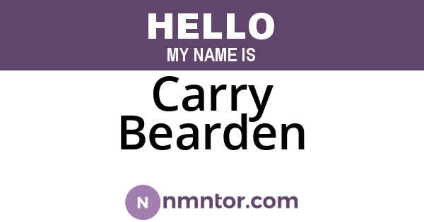 Carry Bearden