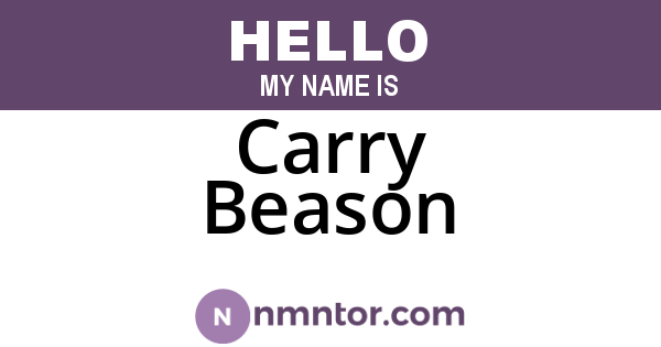 Carry Beason