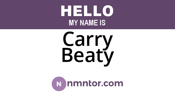 Carry Beaty
