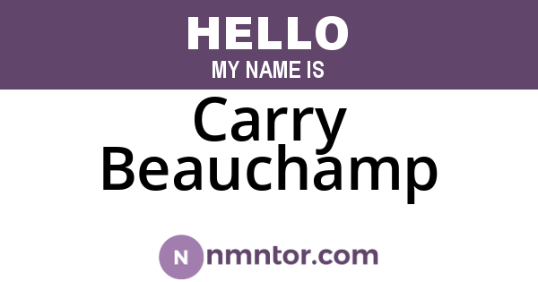 Carry Beauchamp