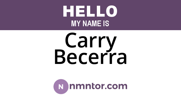 Carry Becerra