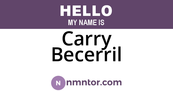 Carry Becerril