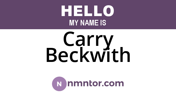 Carry Beckwith