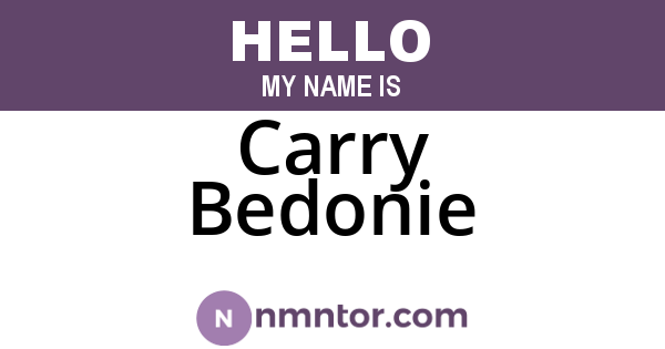 Carry Bedonie
