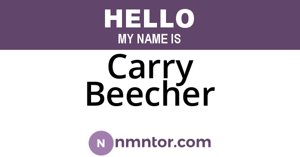 Carry Beecher