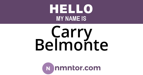Carry Belmonte