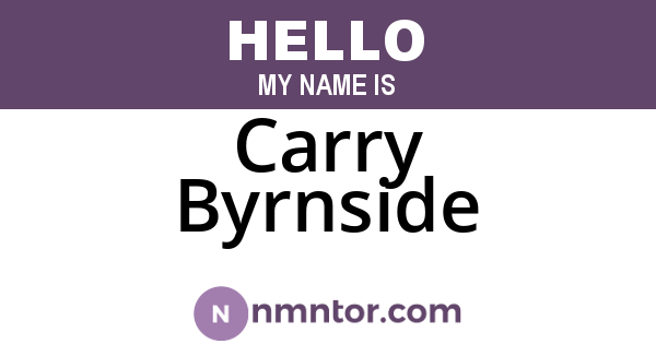 Carry Byrnside