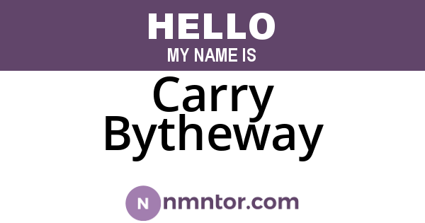 Carry Bytheway