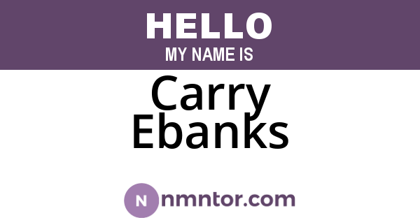 Carry Ebanks