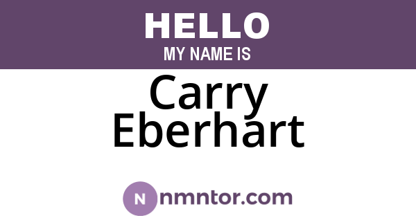 Carry Eberhart